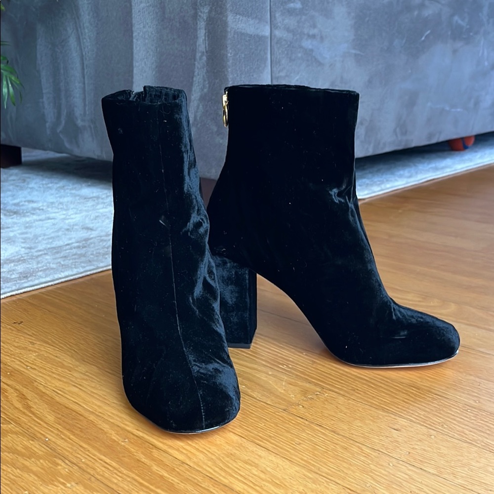 Joie Black Velvet Ankle Boots